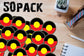 Aboriginal Flag Round Waterproof Vinyl Sticker Packs each Sticker 70 x 70mm