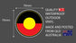 Aboriginal Flag Round Waterproof Vinyl Sticker Packs each Sticker 70 x 70mm