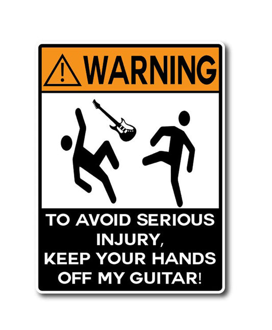 Man Cave Vinyl Sticker To Avoid Serious Injury 100 x 130mm