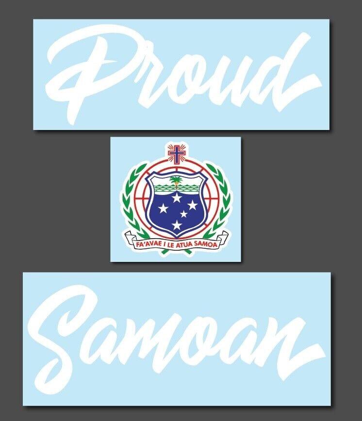 Proud Samoa Coat Of Arms Vinyl Waterproof Sticker 800 x 130mm