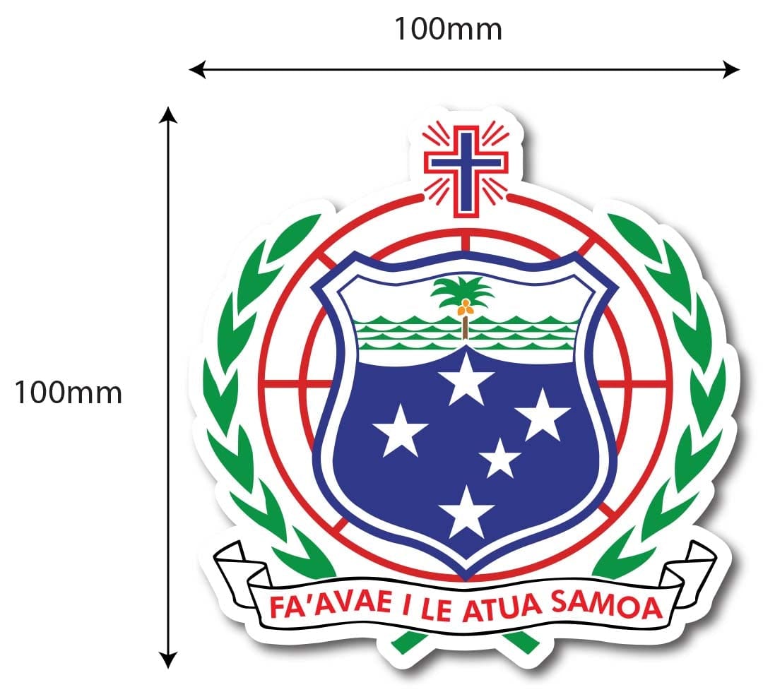 Samoan Coat Of Arms Waterproof Car Sticker
