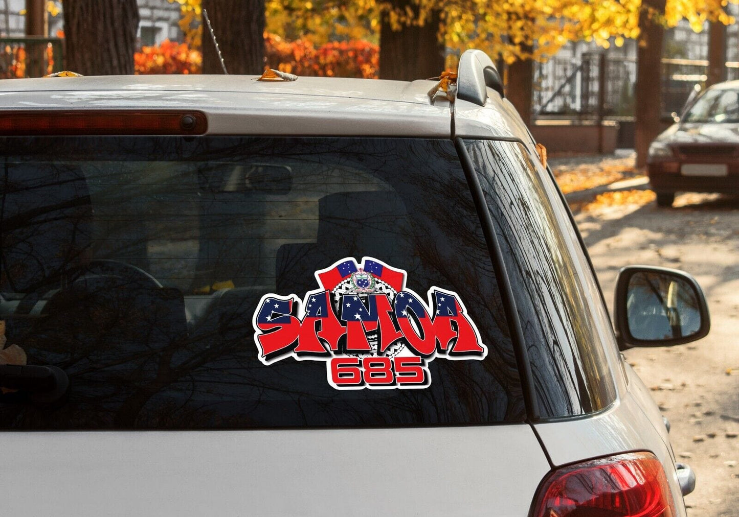 Samoan 685 Shield Vinyl Sticker  18 x 10cm and 32 x 18cm