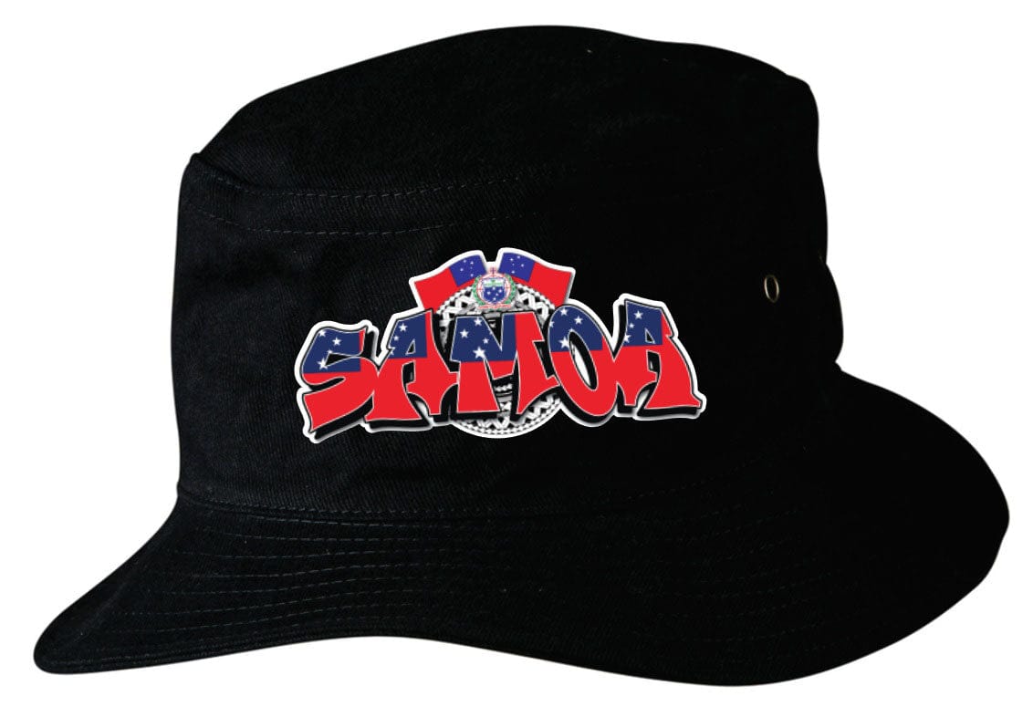 Samoa Flag and Shield Soft Cotton Bucket Hat
