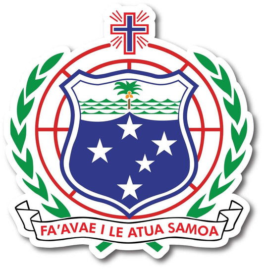 Samoan Coat Of Arms Waterproof Car Sticker