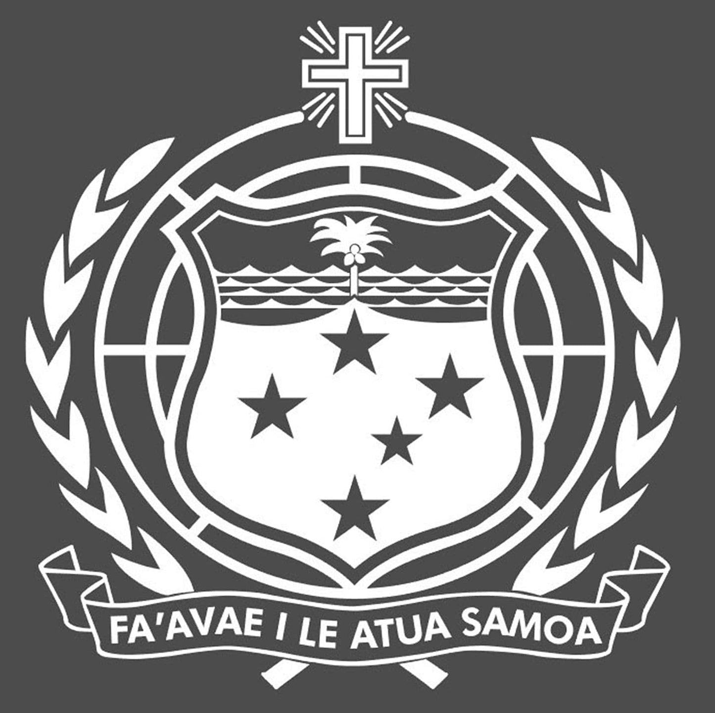 Samoa Coat Of Arms Vinyl Waterproof Sticker 450 x 450mm