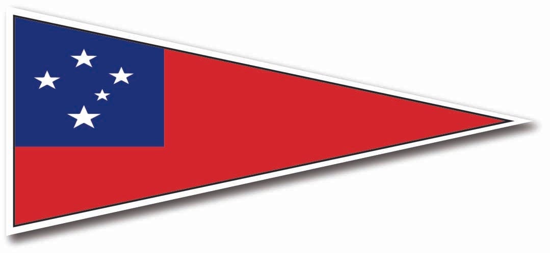Samoan Flag  Car Stickers X 2