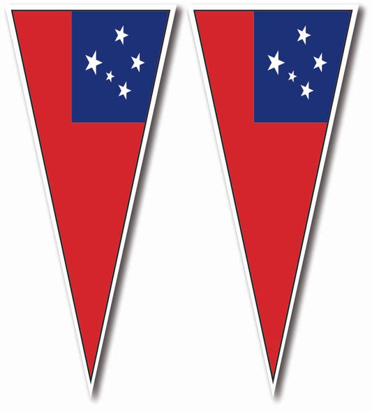 Samoan Flag Car Stickers X 2