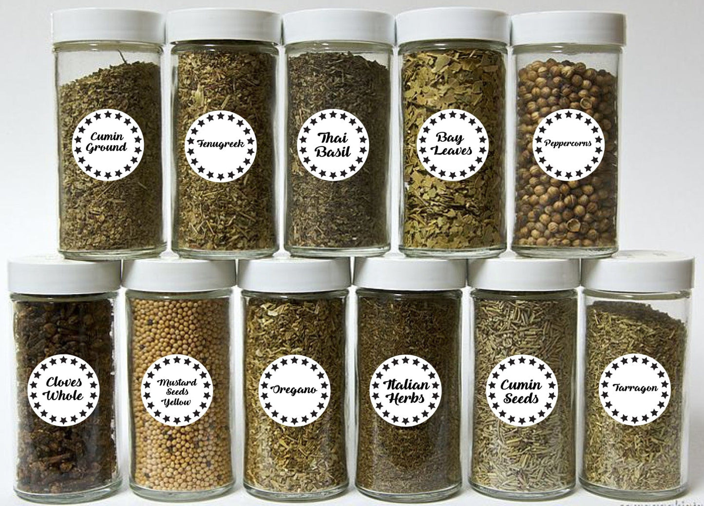 120 Spice Labels Stars.