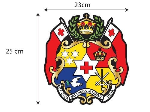 Tongan Coat Of Arms Black Outline Vinyl Car Sticker