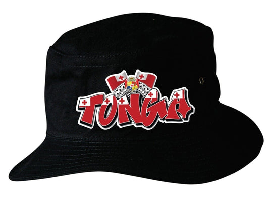 Tonga Cartoon Flags Soft Cotton Bucket Hat
