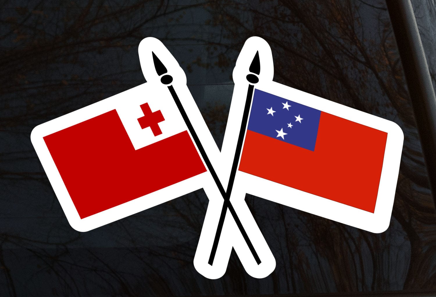 Tonga and Samoa Combined Flags Vinyl Stickers – Jdl Stickers