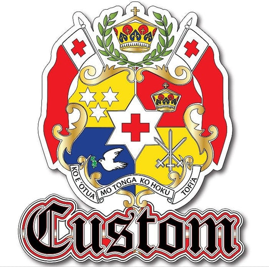 Tonga Customised Coat Of Arms Waterproof Car Sticker 280 x 230cm