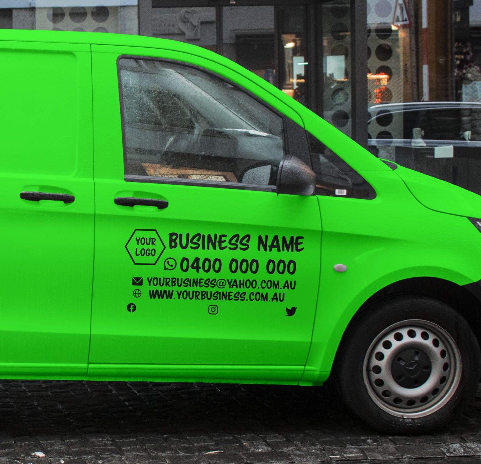 Business Logo Car Vinyl Sticker x 2 550 x 300mm Free Postage – Jdl ...
