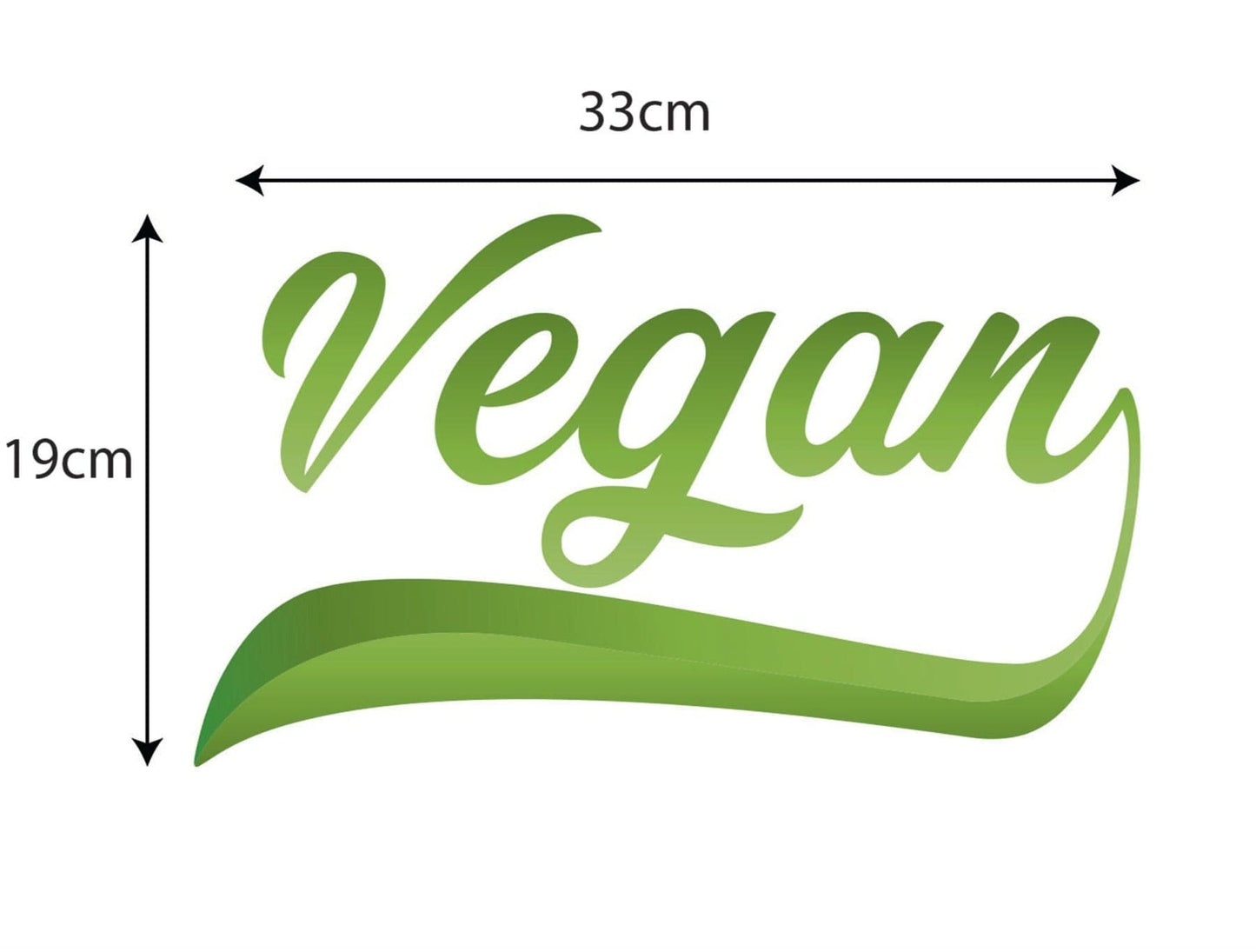 Vegan Decal No Background 190 x 110mm or 330 x 190mm